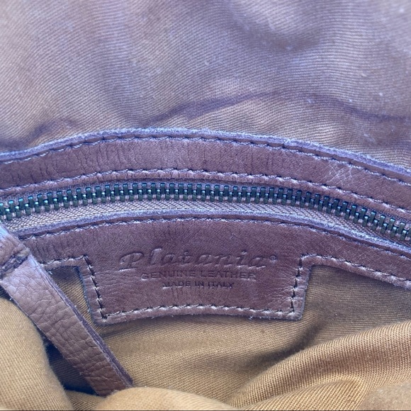 PLATANIA WOVEN ITALIAN LEATHER CROSSBODY BAG WITH STUDDED TRIM - Picture 9 of 10